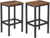 VASAGLE Bar Stools, Set Of 2, Rustic Brown MLBC65X