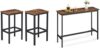 VASAGLE Bar Table And Stools Rustic Brown ULBT120B01 ULBC65X