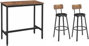 VASAGLE Bar Table And Stools ULBT10X ULBC069B81