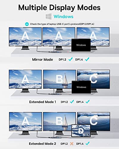 Baseus Dual Monitor Docking Station, 7-in-1 USB C Hub - Image 4