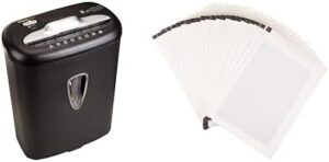 Amazon Basics Basics Cross-Cut Shredder & Lubricant Sheets