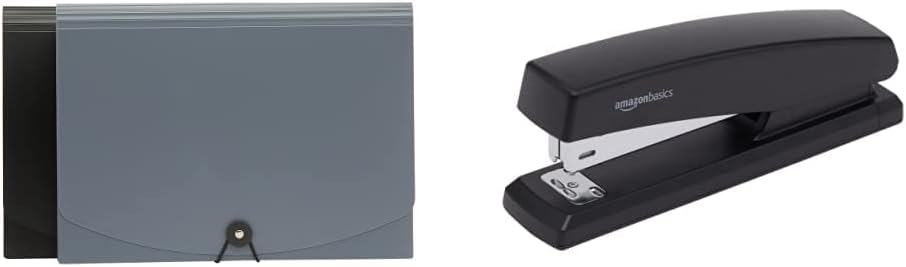 Amazon Basics Basics Expanding File Folder & Stapler Set