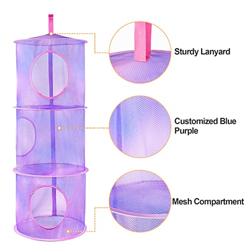 Basumee Stuffed Animals Storage Net Hammock, Purple - Image 3