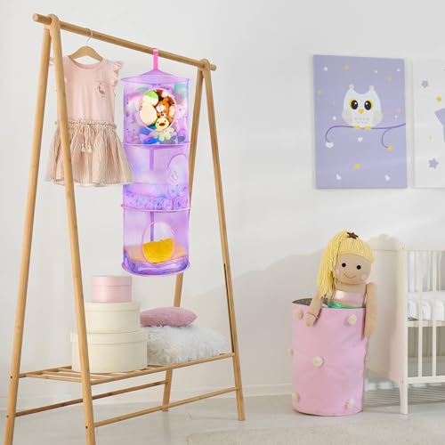 Basumee Stuffed Animals Storage Net Hammock, Purple - Image 4