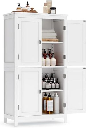 VASAGLE Bathroom Floor Storage Cabinet, UBBC552P31