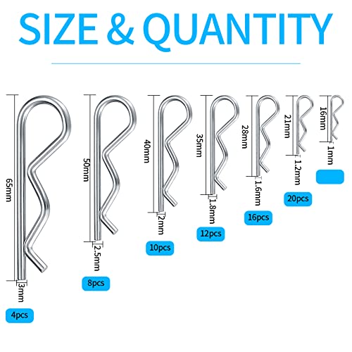 bayidun Cotter Pins Assortment Kit, Stainless Steel - Image 2