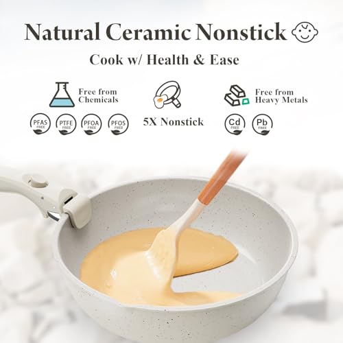 bazova Ceramic Nonstick 17-Piece Cookware Set - Image 5