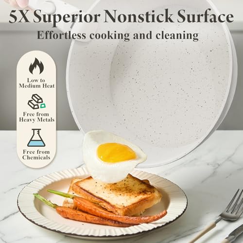 bazova Non Stick Ceramic Cookware Set, 19 Pcs - Image 5