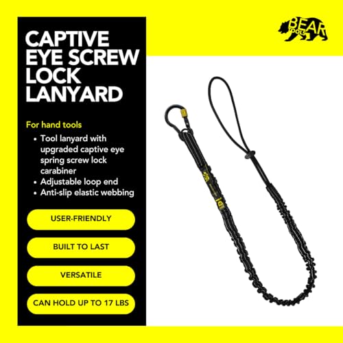 BearTOOLS Black Screw Lock Safety Lanyard 3 Foot - Image 2