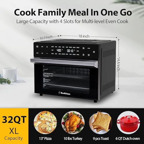 Beelicious Pro 32QT Extra Large Air Fryer Oven Combo - Image 2
