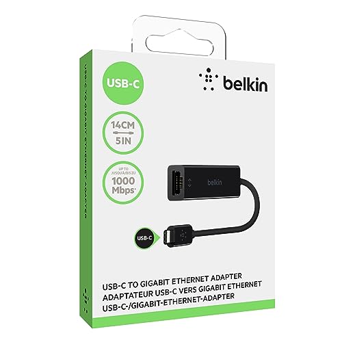 Belkin USB-C To Ethernet Adapter, Gigabit Port - Image 4