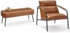 VASAGLE Bench For Entryway Bedroom, Caramel Brown ULAC014K01
