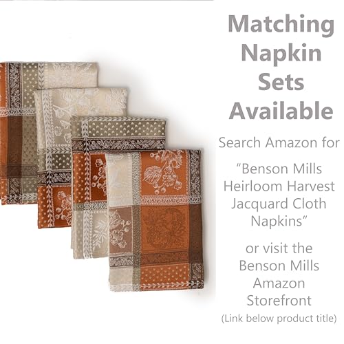 Benson Mills Heirloom Harvest Jacquard Fabric Tablecloth - Image 2