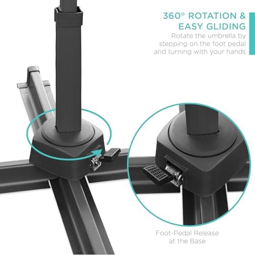 Best Choice Products 10ft Solar LED Cantilever Patio Umbrella - Image 2
