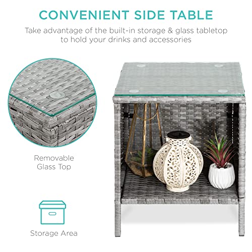 Best Choice Products 3-Piece Outdoor Wicker Bistro Set - Image 3