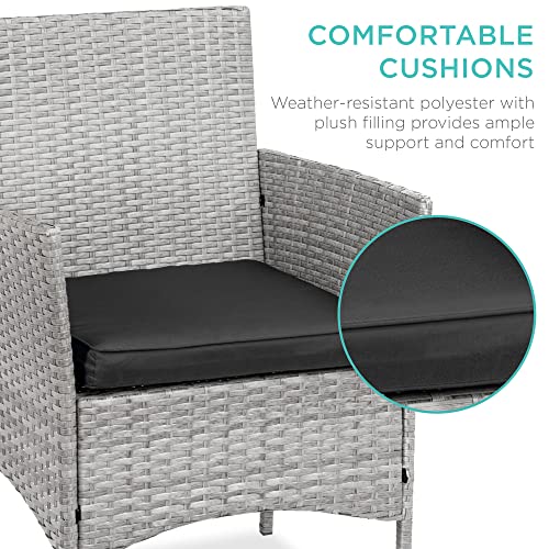 Best Choice Products 3-Piece Outdoor Wicker Bistro Set - Image 4