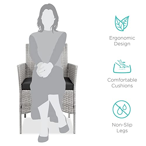 Best Choice Products 3-Piece Outdoor Wicker Bistro Set - Image 2