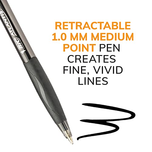 BIC Glide Black Retractable Ballpoint Pens, 4-Count - Image 2