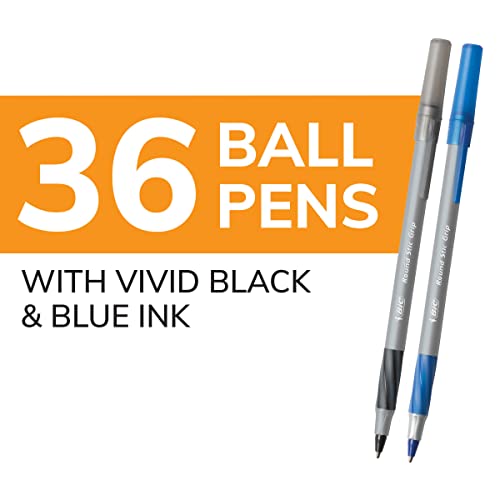 BIC Round Stic Grip Assorted Ballpoint Pens - Image 2
