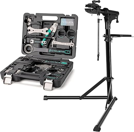 CXWXC Bicycle Repair Stand & Tool Kit Set