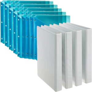 Amazon Basics Binder Organizer Poly Jacket & D-Ring Binder Bundle