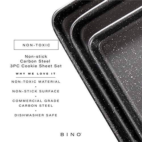BINO Nonstick Cookie Sheet Baking Tray Set - Image 2