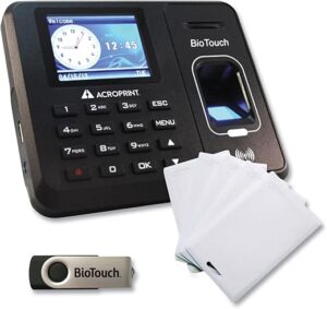 Acroprint Biotouch Time Clock & Badges Bundle