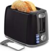 Hommater Black 2 Slice Toaster With Wide Slot