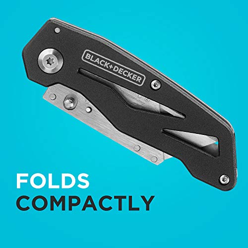 BLACK+DECKER Folding Utility Knife, 2 Pack (BDHT10001) - Image 4