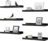 DOLLFIO Black Floating Shelves Set With Lip