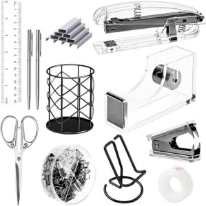 EOOUT Black Office Supplies Desk Accessories Set