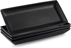 Gomakren Black Porcelain Rectangular Serving Platters