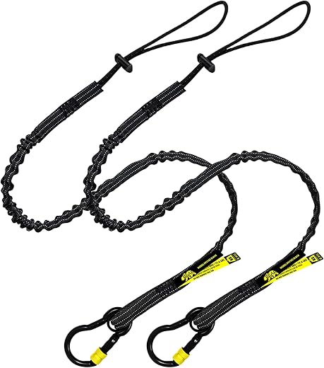 BearTOOLS Black Screw Lock Safety Lanyard 3 Foot