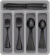 AIVIKI Black Silverware Set With Organizer