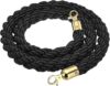 YOKIVE Black Twisted Stanchion Barrier Rope