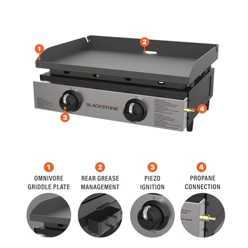 BLACKSTONE 22β Tabletop Griddle, Stainless Steel Faceplate - Image 2