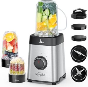 sangcon Blender And Food Processor Combo, Personal Blender
