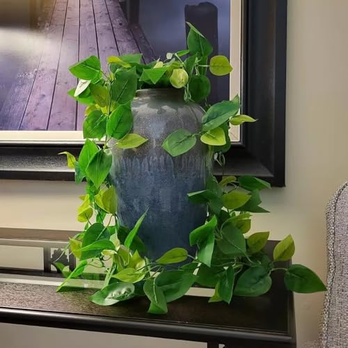 BLEUM CADE Artificial Hanging Plants, Faux Pothos Vines Greenery Decor - Image 4