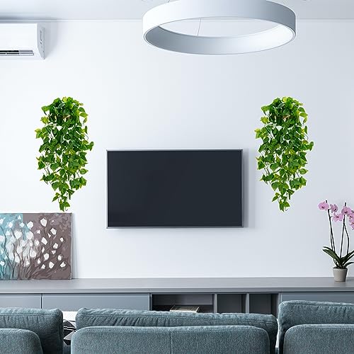 BLEUM CADE Artificial Hanging Plants, Faux Pothos Vines Greenery Decor - Image 5