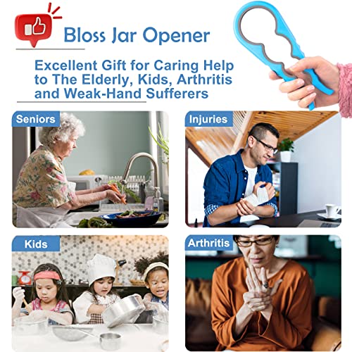 Bloss Anti-skid Jar Lid Remover Kitchen Gadget, Blue - Image 5