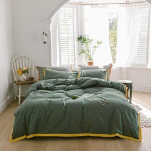 AIGOEGJJWWGGN Blue Embroidery Winter Cotton Bedding Set