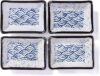Cerficer Blue Waves Rectangular Soy Dishes Set
