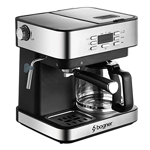Bogner 2-in-1 Coffee Maker - Espresso & Drip Machine - Image 2