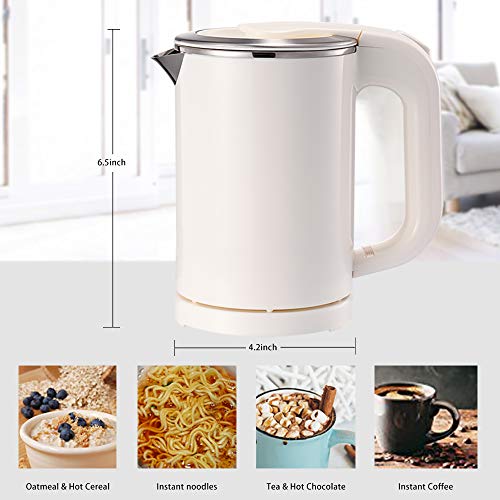 BonNoces Portable Electric Kettle - 0.5L Stainless Steel - Image 3