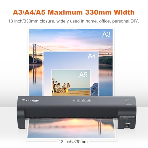 bonsaii 13 Inch Thermal Laminator & 100 PCS Pouches - Image 4