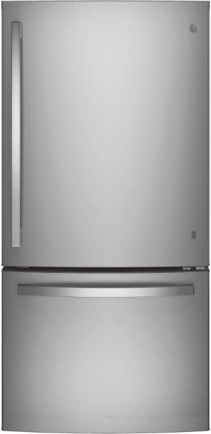 GE Bottom Freezer Refrigerator In Stainless Steel