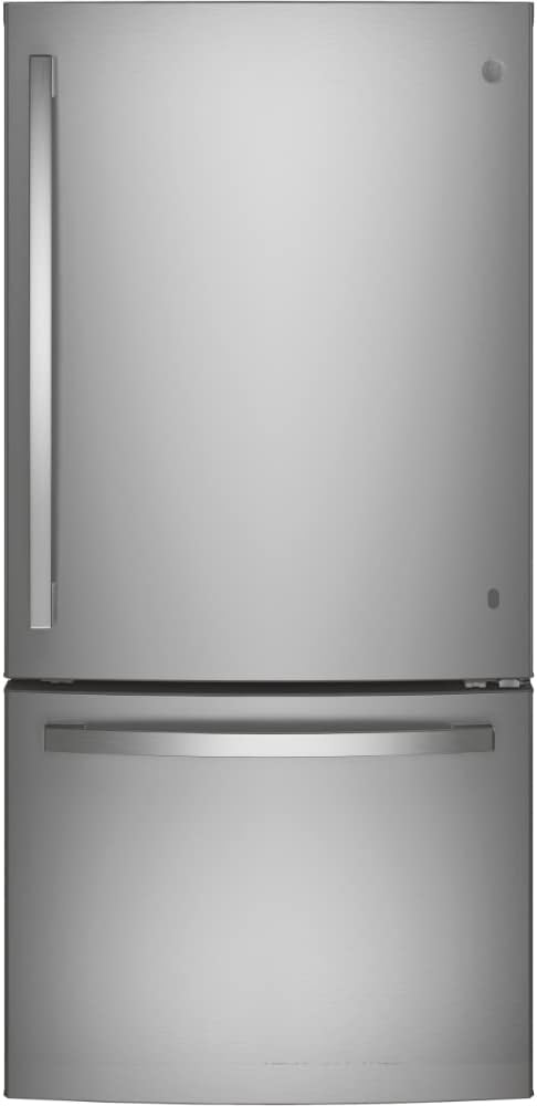 GE Bottom Freezer Refrigerator In Stainless Steel