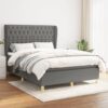 HDGTDR3SS2865SSSSTT Box Spring Bed With Mattress, Dark Gray
