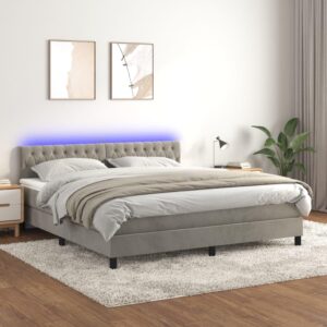 WQQ1196FFFFWAAAAA Box Spring Bed With Mattress & LED Light