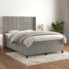 GFFFFFFJJJJJJJJJJJ Box Spring Bed With Mattress Light Gray